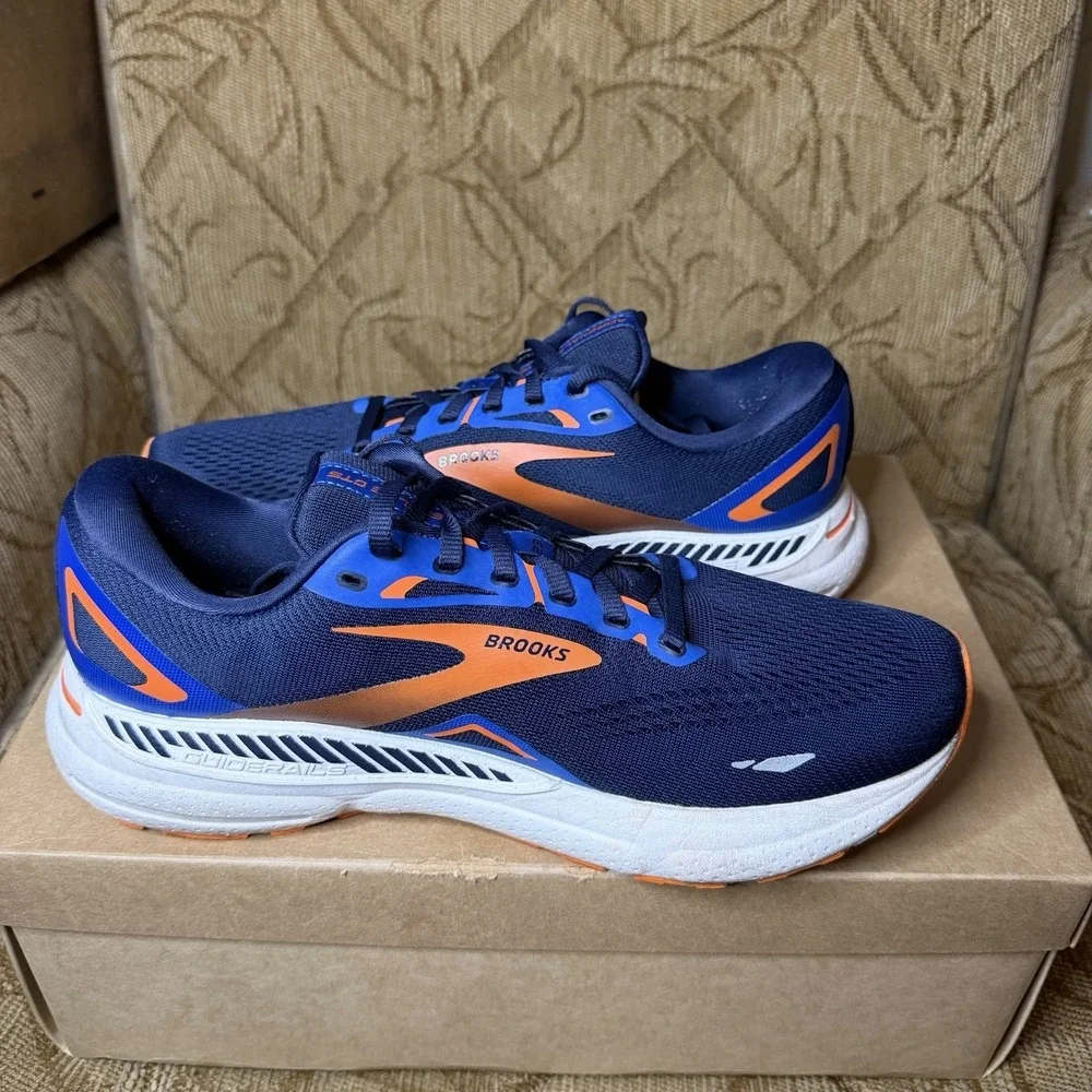 Brooks Adrenaline GTS 23 Mens Size 9.5 Blue Athletic Running Shoes Sneakers